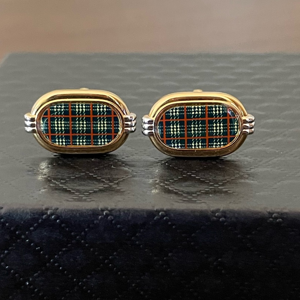 Vintage Burberry Cuff Link and Tie Clip Set - Picture 3 of 9